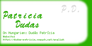 patricia dudas business card