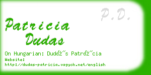 patricia dudas business card